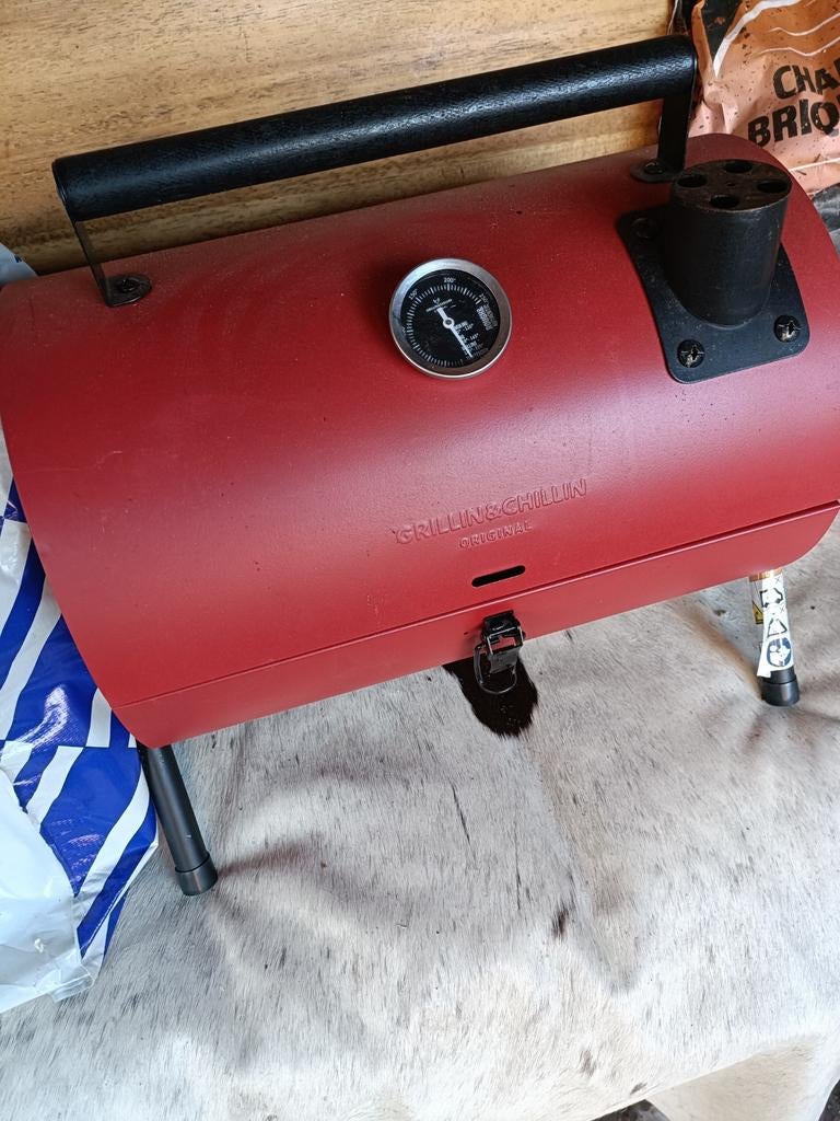 Draagbare Rode Barbecue, Tuin en Terras, Ophalen of Verzenden, Nieuw, Grill & Chill