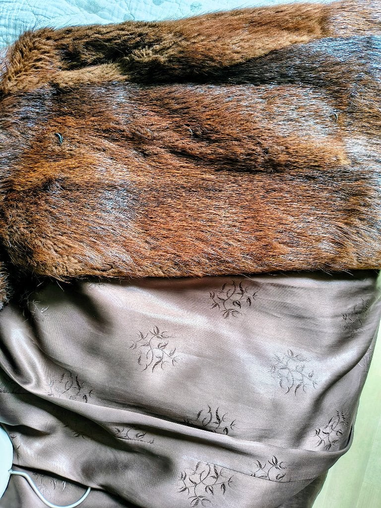 Donker bruine Bontjas, Maat 38/40 (M), Bruin, Ophalen of Verzenden, Onbekend