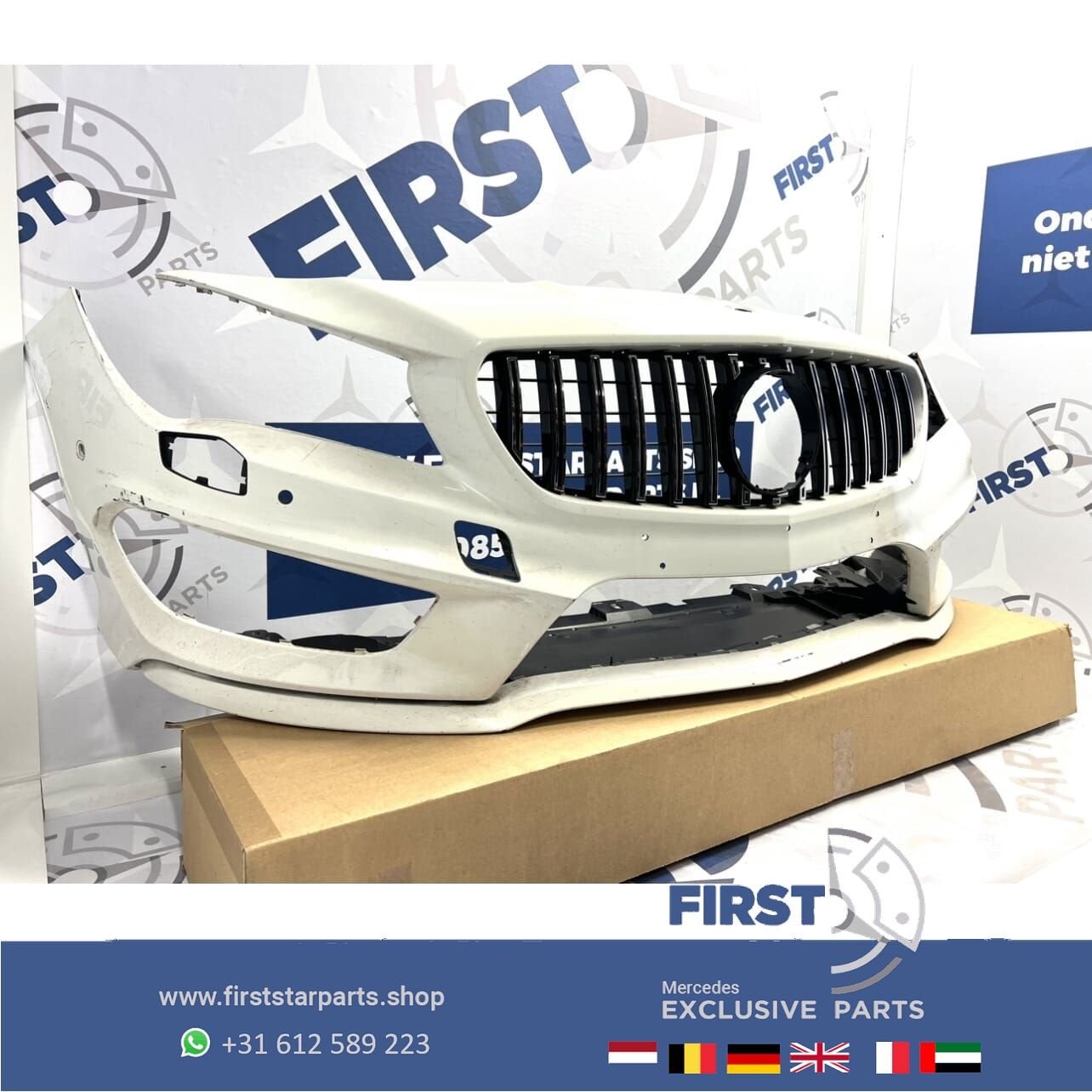 W117 C117 CLA AMG VOORBUMPER zwart/wit/grijs/zilver/rood/etc, -, Voor, Ophalen of Verzenden, Bumper