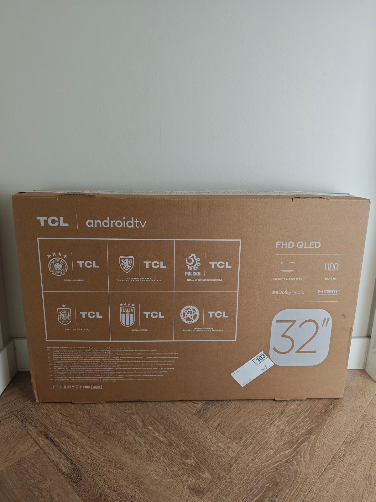 TCL 32V5CX1 32 inch QLED Smart Android TV met muurbeugel!, QLED, 50 Hz, 80 tot 100 cm, Zo goed als nieuw