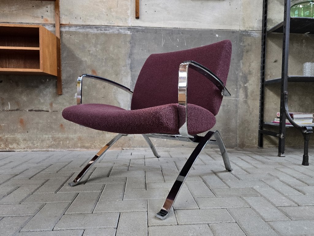 Dutch Design Stoel Artifort Dodo | Vintage Fauteuil Chroom B, Gebruikt, Overige kleuren, Ophalen of Verzenden, Eén