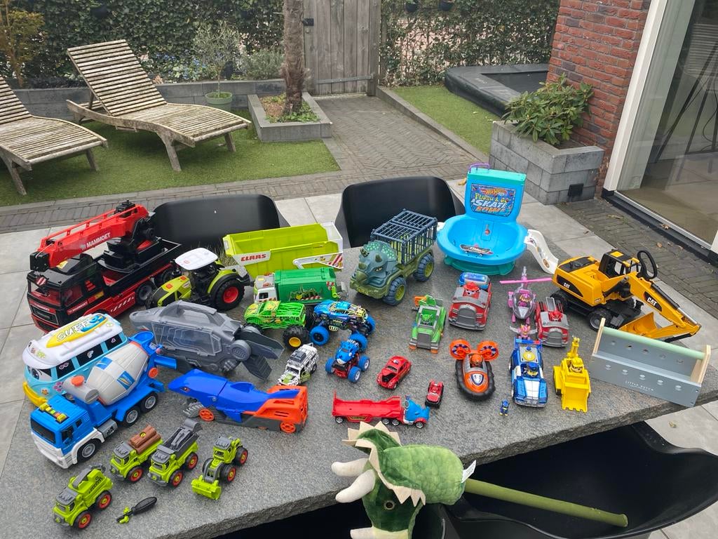 Grote partij Kinderspeelgoed: Auto's, tractor, kraan, etc, Kinderen en Baby's, Ophalen of Verzenden, Gebruikt