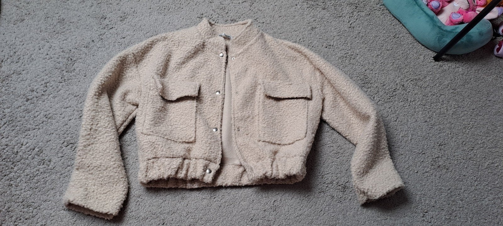 nieuw teddy bomberjack one size, New collection, Ophalen of Verzenden, Nieuw, Beige