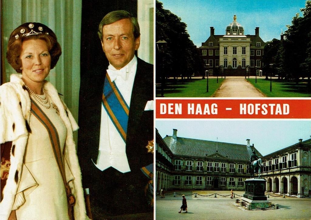 Ansichtkaart Den Haag, Hofstad, Beatrix en Claus, Ophalen of Verzenden, 1980 tot heden, Ongelopen, Zuid-Holland