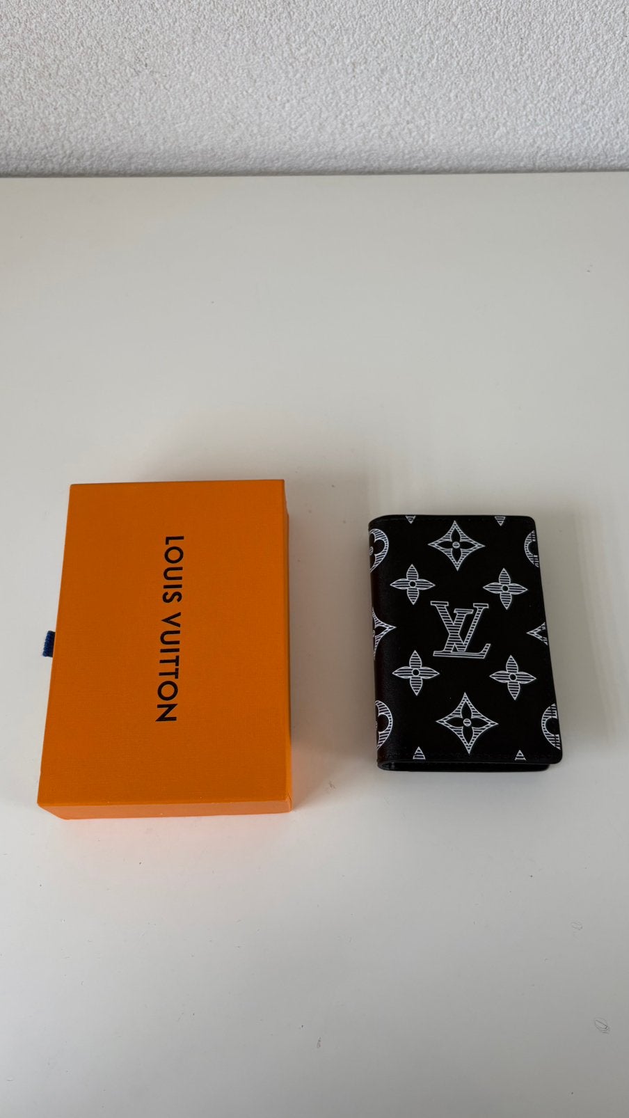 Pocket Organizer Cardholder Wallet Monogram Black and White, Ophalen of Verzenden, Nieuw, Zwart, Leer