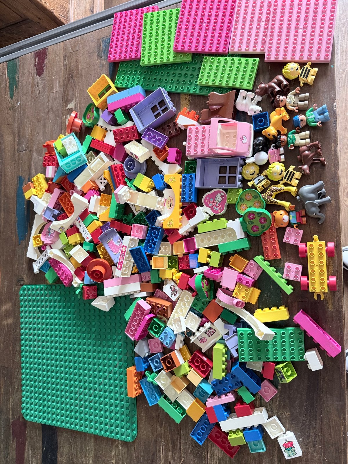 Duplo (hallo kitty/zoo)Grote partij met grondplaten, Ophalen of Verzenden, Gebruikt, Overige merken