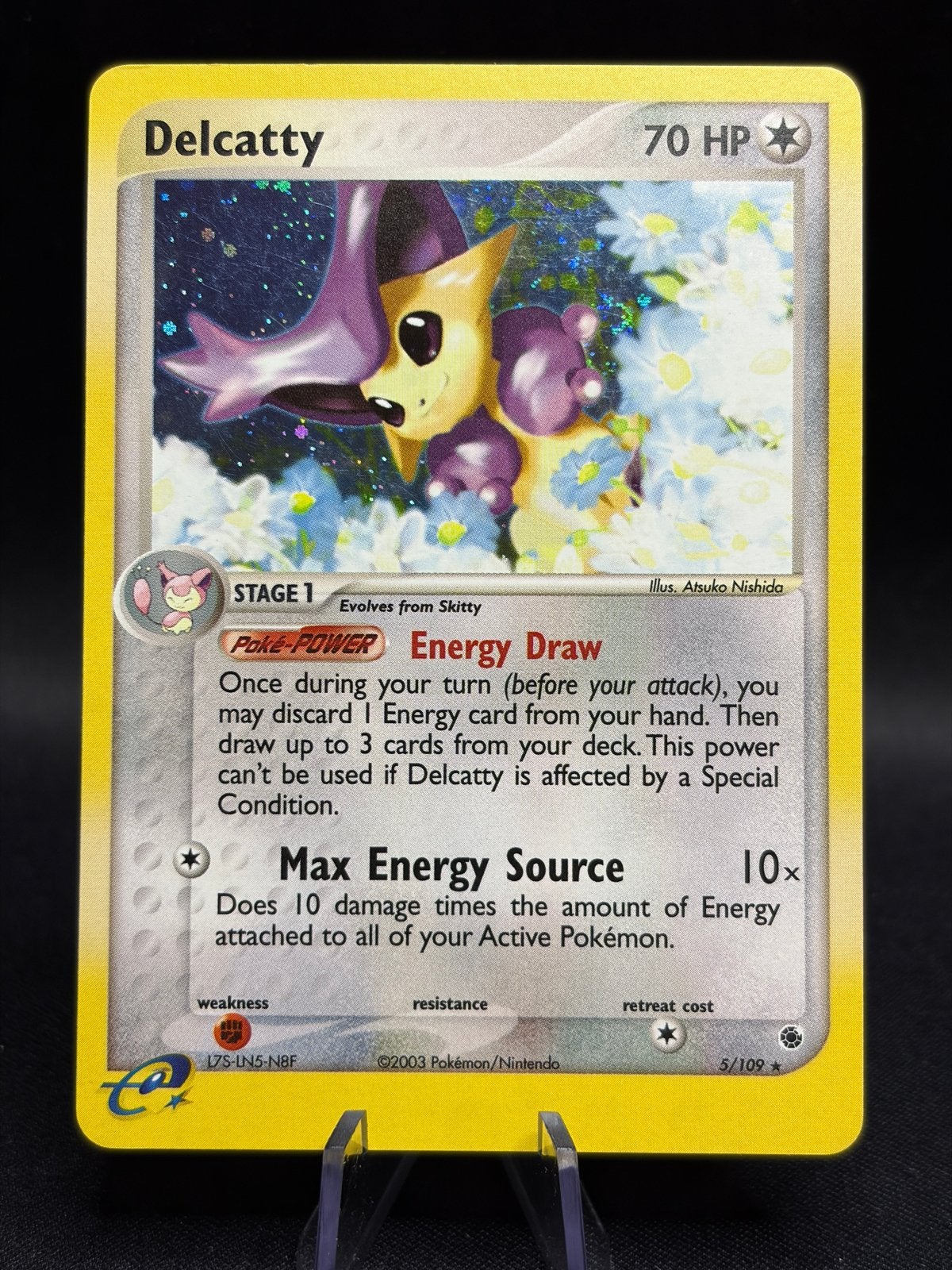 Delcatty 5/109 - Holo Rare - EX Ruby & Sapphire, Ophalen of Verzenden, Zo goed als nieuw, Losse kaart, Foil