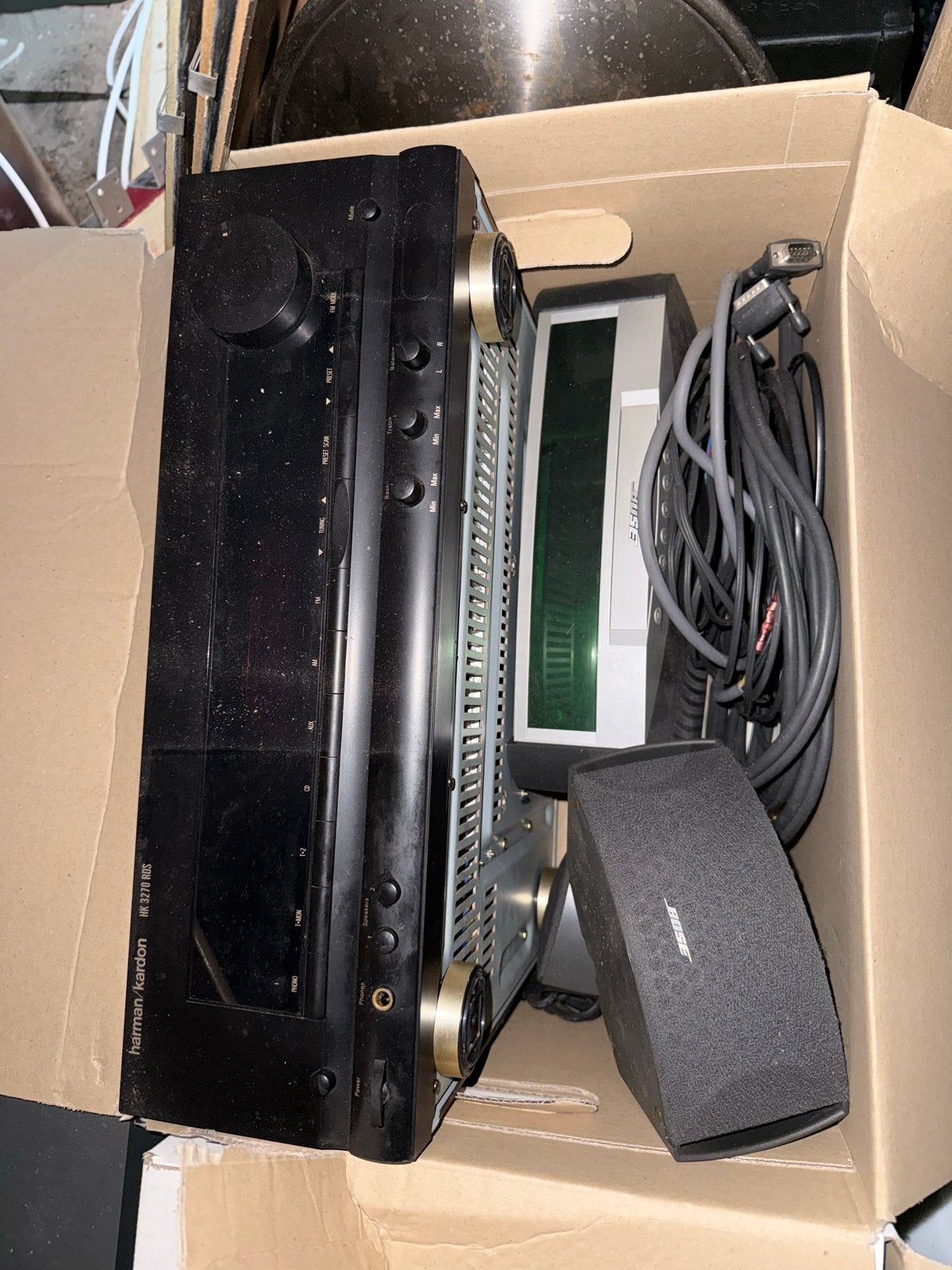Harman/Kardon HK 3270 RDS Receiver met Bose Speaker, Ophalen of Verzenden, Gebruikt, Stereo, Overige merken
