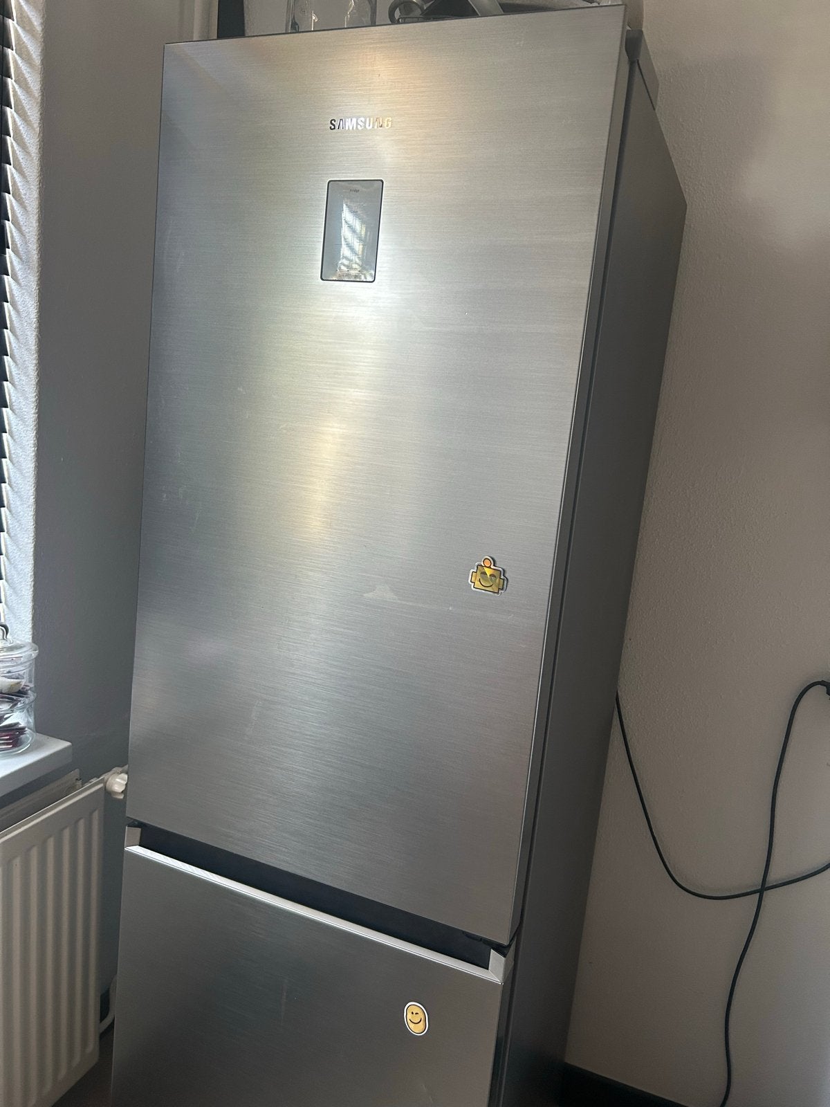 Samsung Koelkast met Vriezer - RVS Look, Ophalen, Gebruikt, 200 liter of meer, Met aparte vriezer