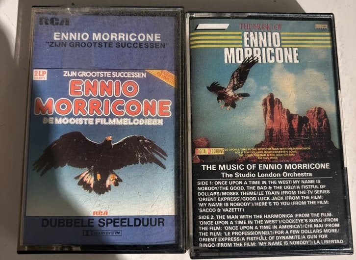 Ennio Morricone 2 Cassettebandjes - Zijn Grootste Successen, Cd's en Dvd's, Ophalen of Verzenden, Filmmuziek en Soundtracks, 2 t/m 25 bandjes