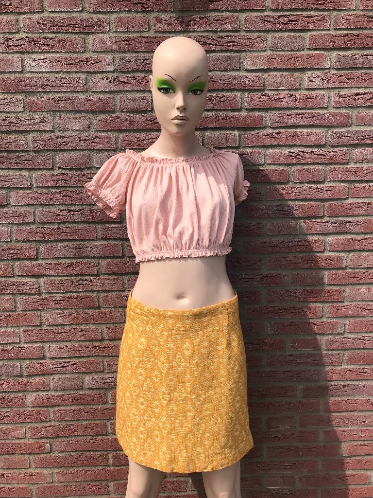 Rok - Zara Basics - S - geel € 4,00, Geel, Ophalen of Verzenden, Zo goed als nieuw, Maat 36 (S)