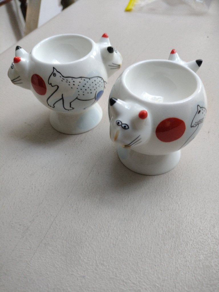 2 eierdopjes Villeroy en Boch, collector items, Ophalen of Verzenden, Zo goed als nieuw, Overige stijlen, Porselein