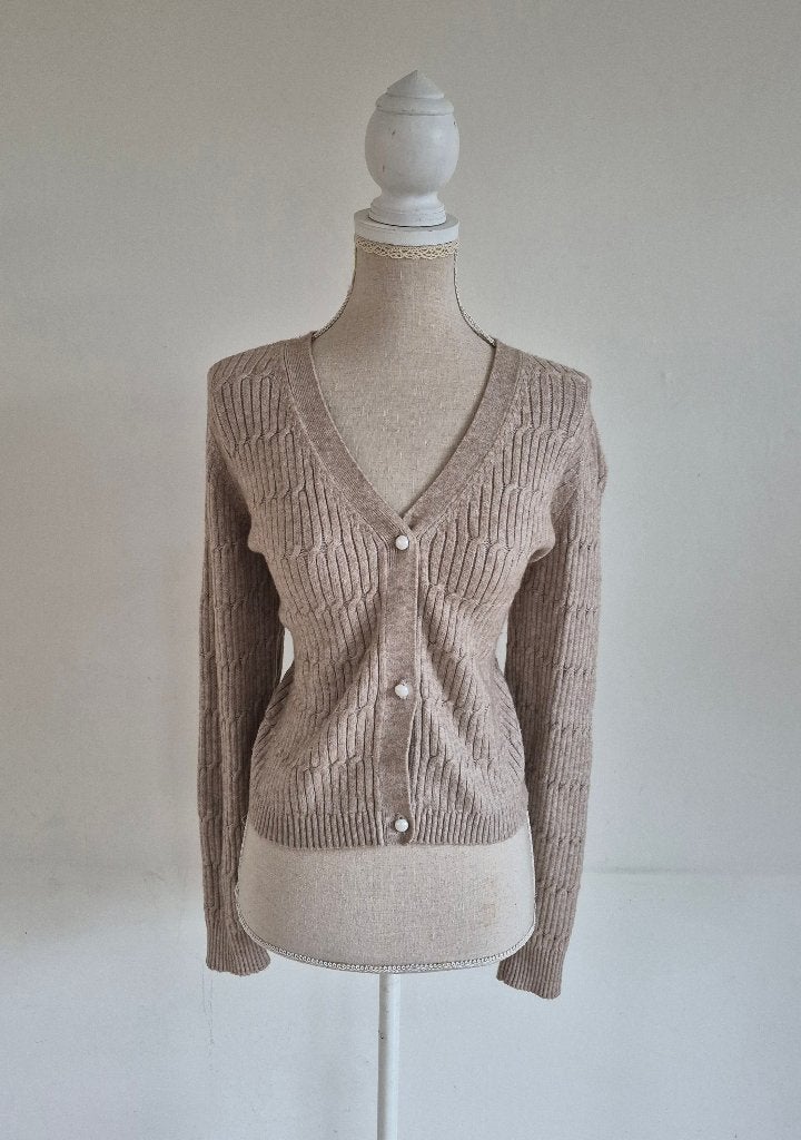 Only beige vest met parelknoopjes L, Ophalen of Verzenden, Zo goed als nieuw, Beige