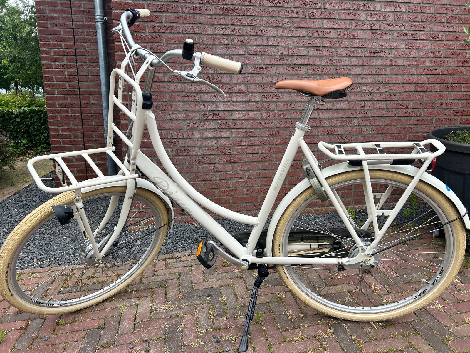 Batavus Damesfiets met voordrager - Crème, Ophalen, Gebruikt, Batavus, Versnellingen