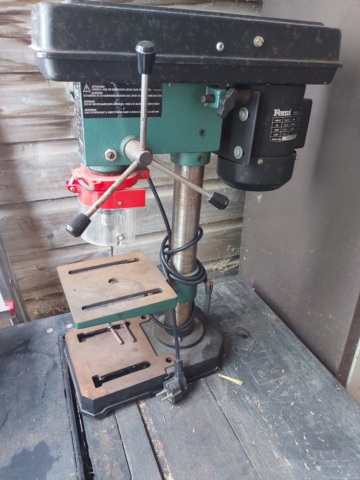 Ferm Kolomboormachine 350W - Perfect voor elke werkplaats, Ophalen of Verzenden, Gebruikt, Minder dan 400 watt, Kolomboormachine
