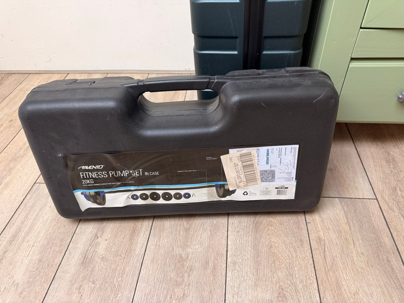 Avento Fitness Pump Set 20KG in koffer, Sport en Fitness, Ophalen, Gebruikt, Armen, Halterset