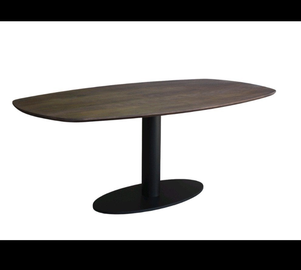 NIEUW Deens Ovale Tafel 1.60 x 90 met Kolompoot, Huis en Inrichting, Tafels | Eettafels, Zo goed als nieuw, 150 tot 200 cm, Ovaal