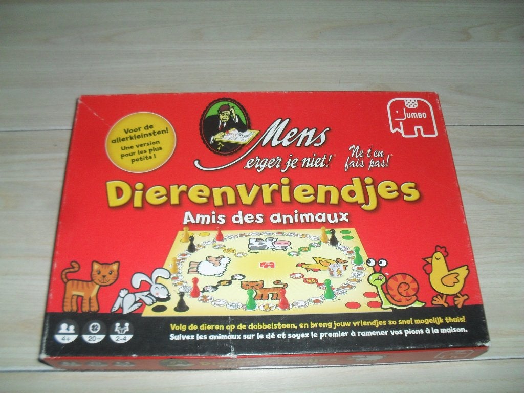 Mens erger je niet! Dierenvriendjes, Een of twee spelers, Ophalen, Gebruikt, Jumbo