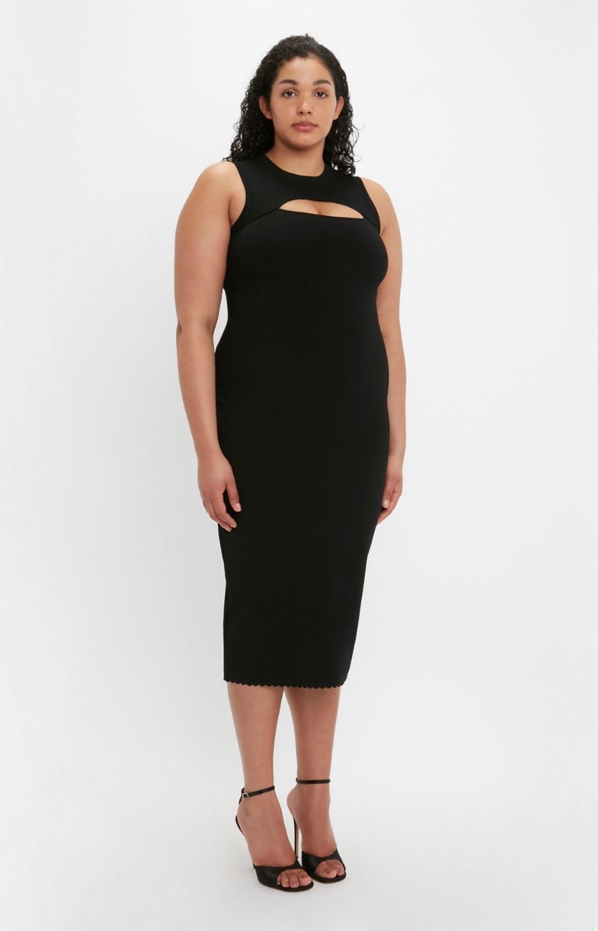 VICTORIA BECKHAM Bodycon Shamping Sexy Dress Jurk Black XL, Zwart, Maat 46/48 (XL) of groter, Nieuw, Ophalen of Verzenden
