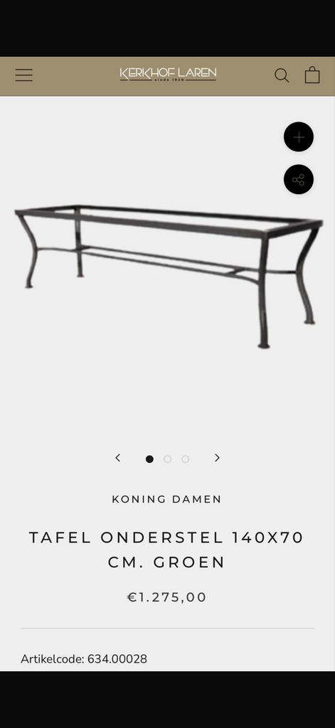 Smeedijzeren Tuintafel met Hardstenen Blad, Ophalen, Gebruikt, Metaal