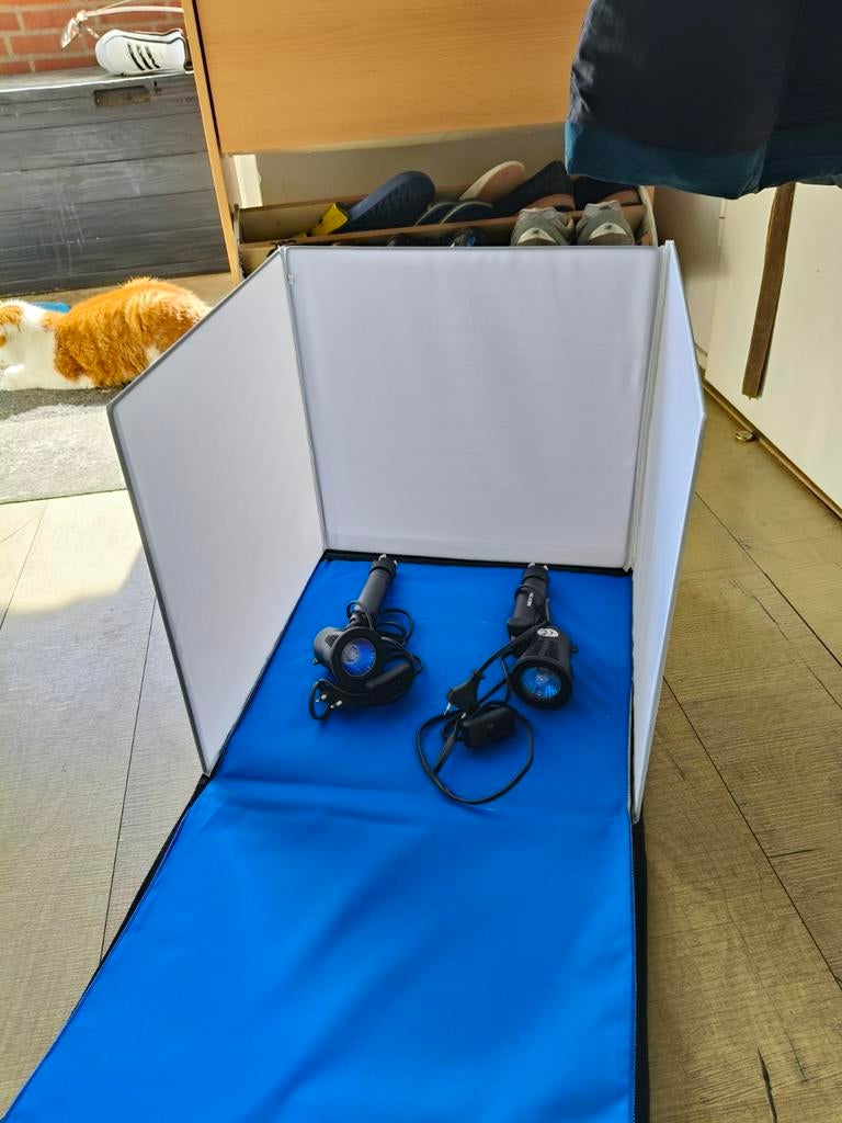 Licht tent / foto studio draagbaar zgan incl. Lampen, Ophalen of Verzenden, Zo goed als nieuw