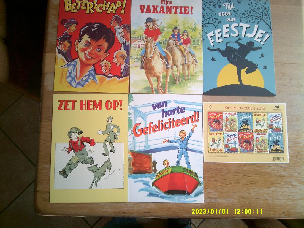 Nederland 2019 nr 3786 - 3790 + A5 kaarten kinderpostzegels, Postzegels en Munten, Postzegels | Nederland, Ophalen of Verzenden