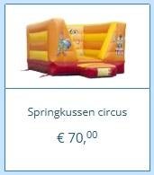 Springkussen circus te huur, Hobby en Vrije tijd, Feestartikelen | Verhuur, Zo goed als nieuw, Overige, Ophalen
