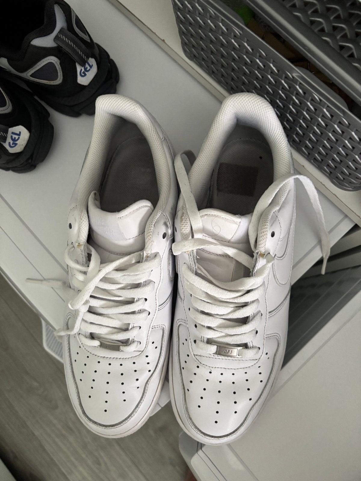 Nike Air Force 1 - Maat 45 -, Kleding | Heren, Schoenen, Wit, Ophalen of Verzenden, Sneakers of Gympen, Gedragen