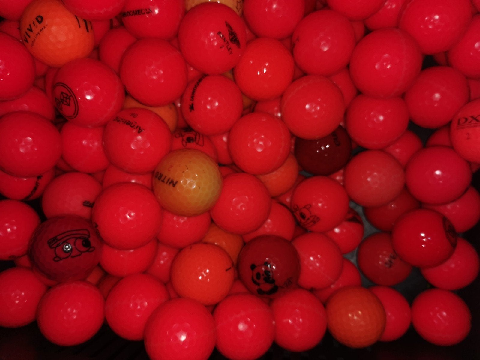 oranje rode golfballen 100 stuks, Ophalen of Verzenden, Nieuw, Kraal
