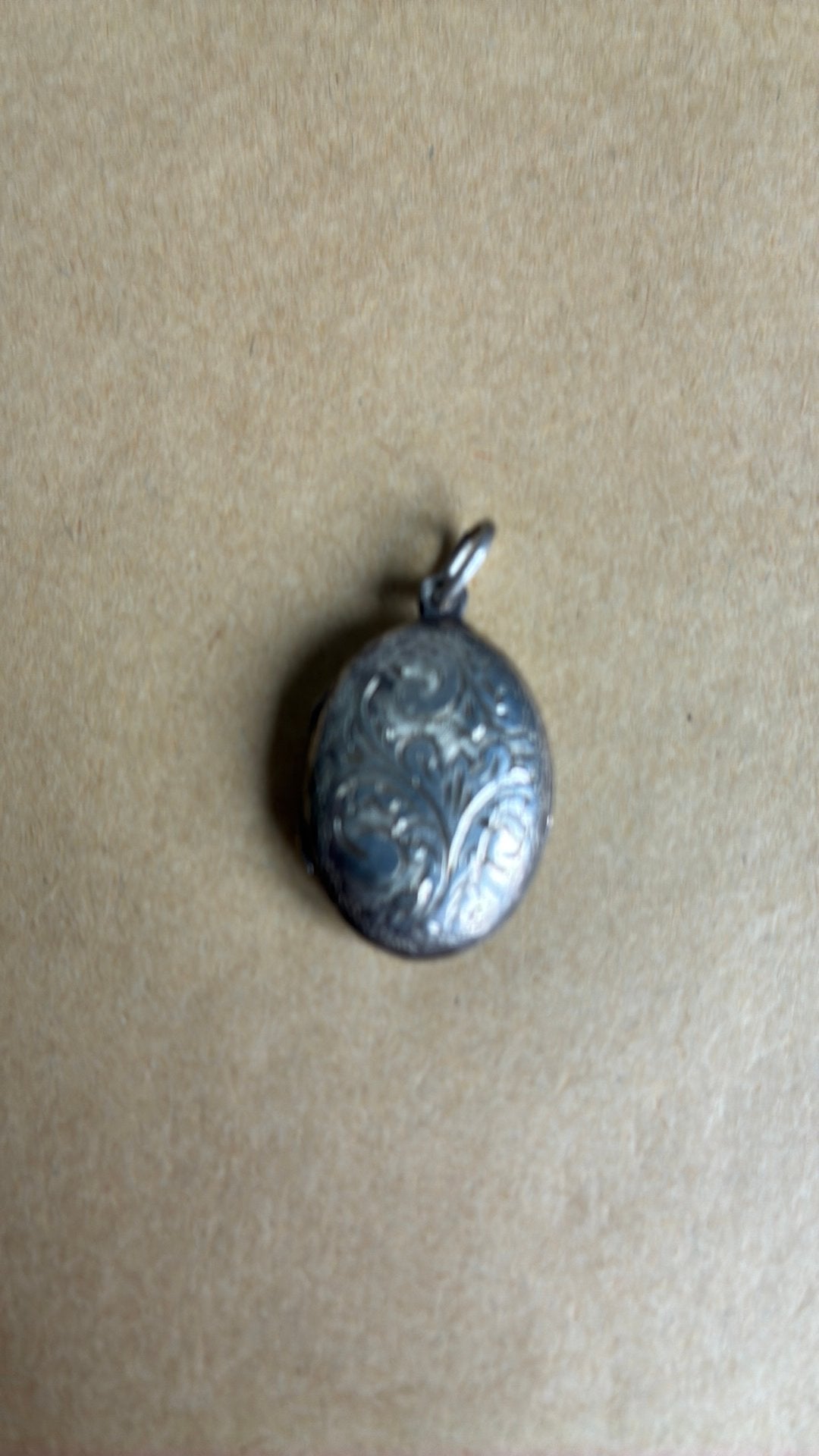 925 sterling zilver hanger foto, Gebruikt, Ophalen of Verzenden, Kruis of Symbool, Zilver