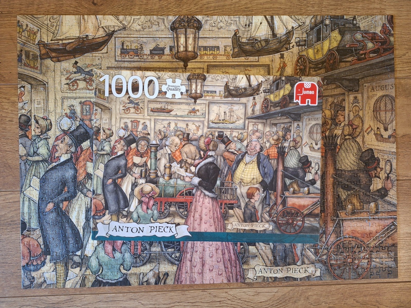 Anton Pieck puzzel 'de Tentoonstelling', Ophalen of Verzenden, 500 t/m 1500 stukjes, Gebruikt, Legpuzzel