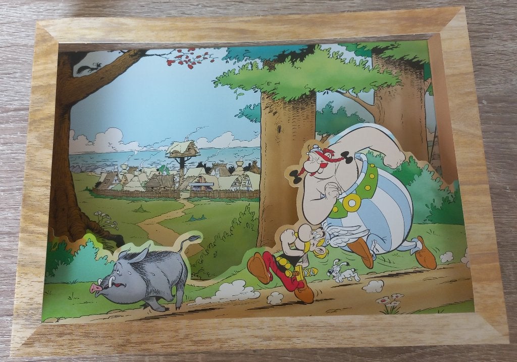 Asterix 3D Display 'De jacht op het Everzwijn', Eén stripboek, Ophalen of Verzenden, Gelezen