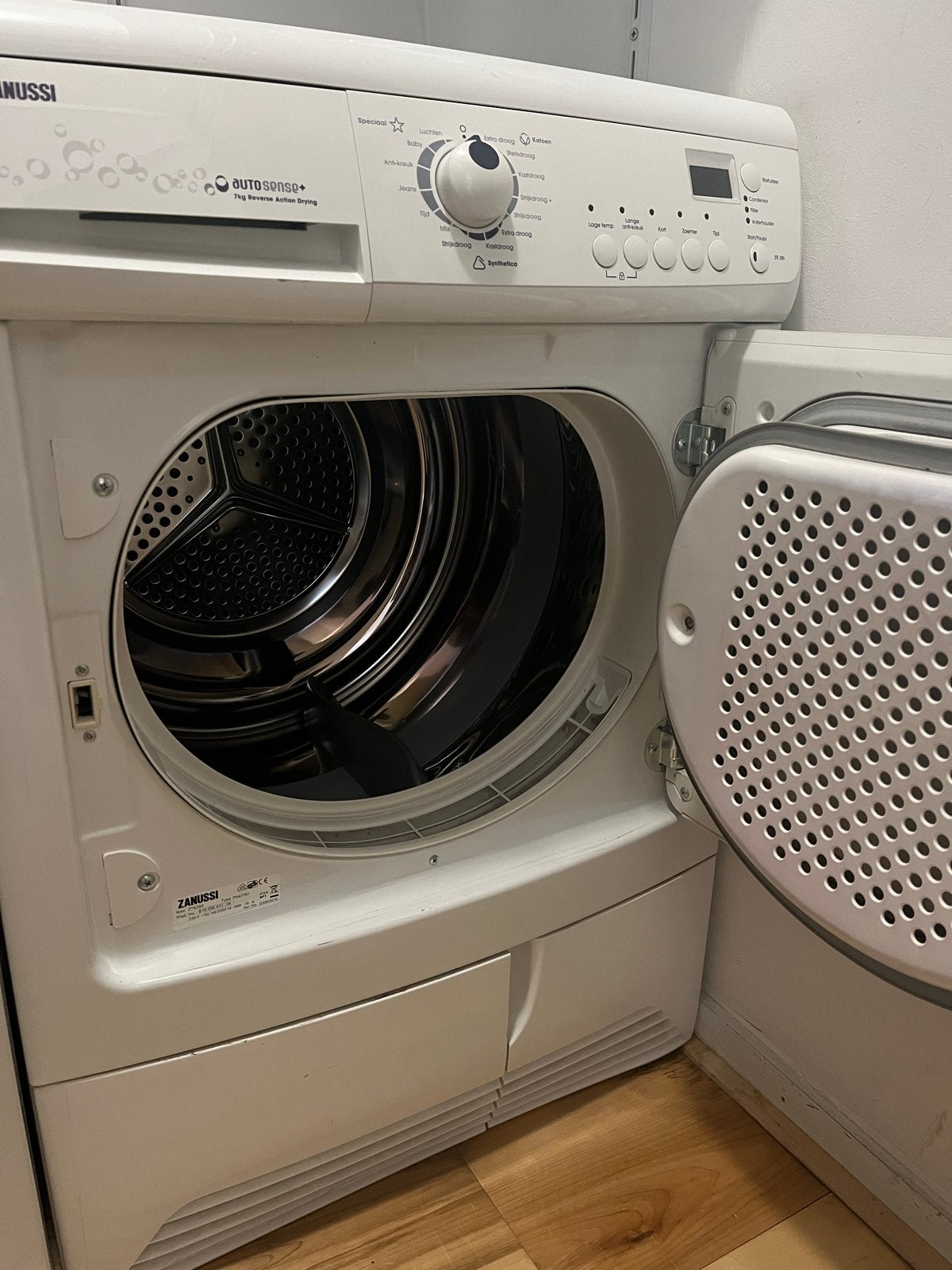 Zanussi ZT E285 droger - defect voor onderdelen, Witgoed en Apparatuur, Wasdrogers, Ophalen, 6 tot 8 kg, Voorlader, Niet werkend