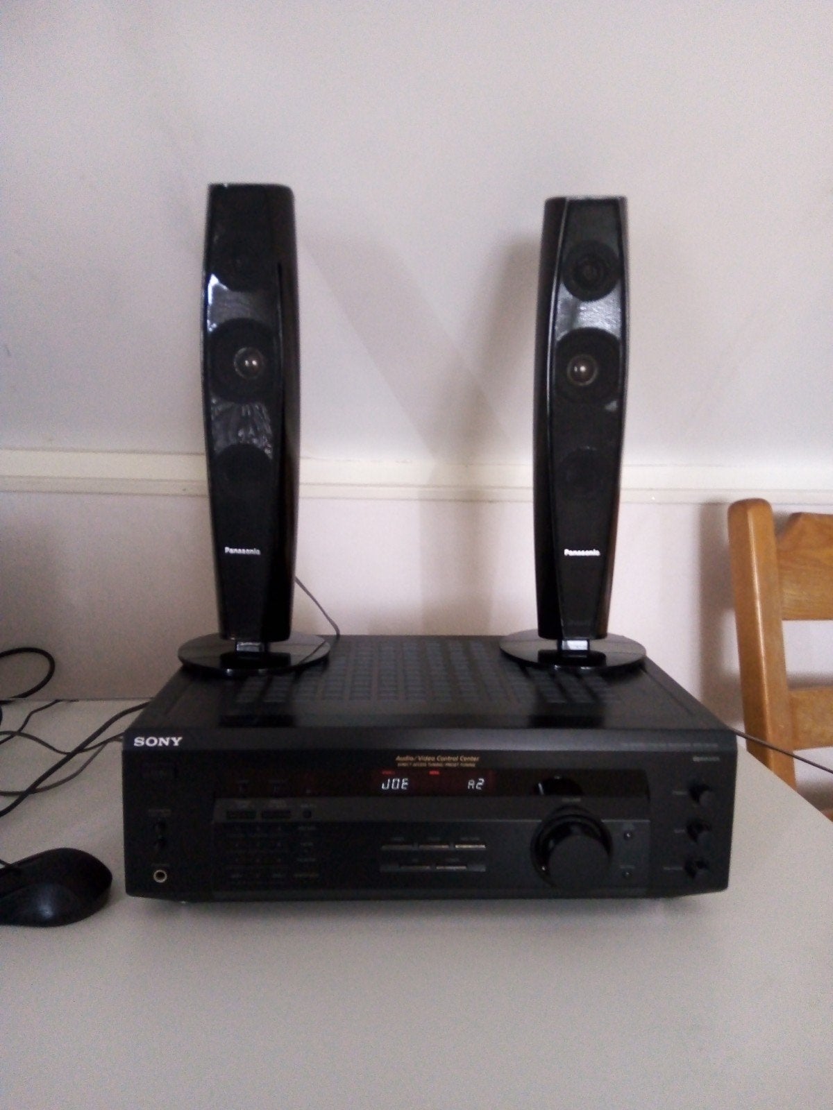 Sony receiver-versterker met Panasonic speakers, Gebruikt, Sony, Tuner of Radio, Losse componenten