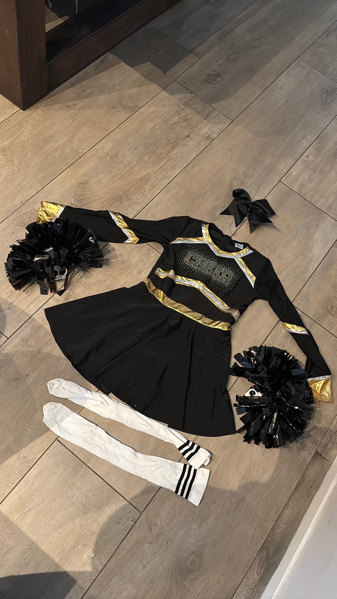 Cheerleader pakje incl pompoenen en sokken, Kinderen en Baby's, Ophalen of Verzenden, Zo goed als nieuw, 158 t/m 164, Meisje