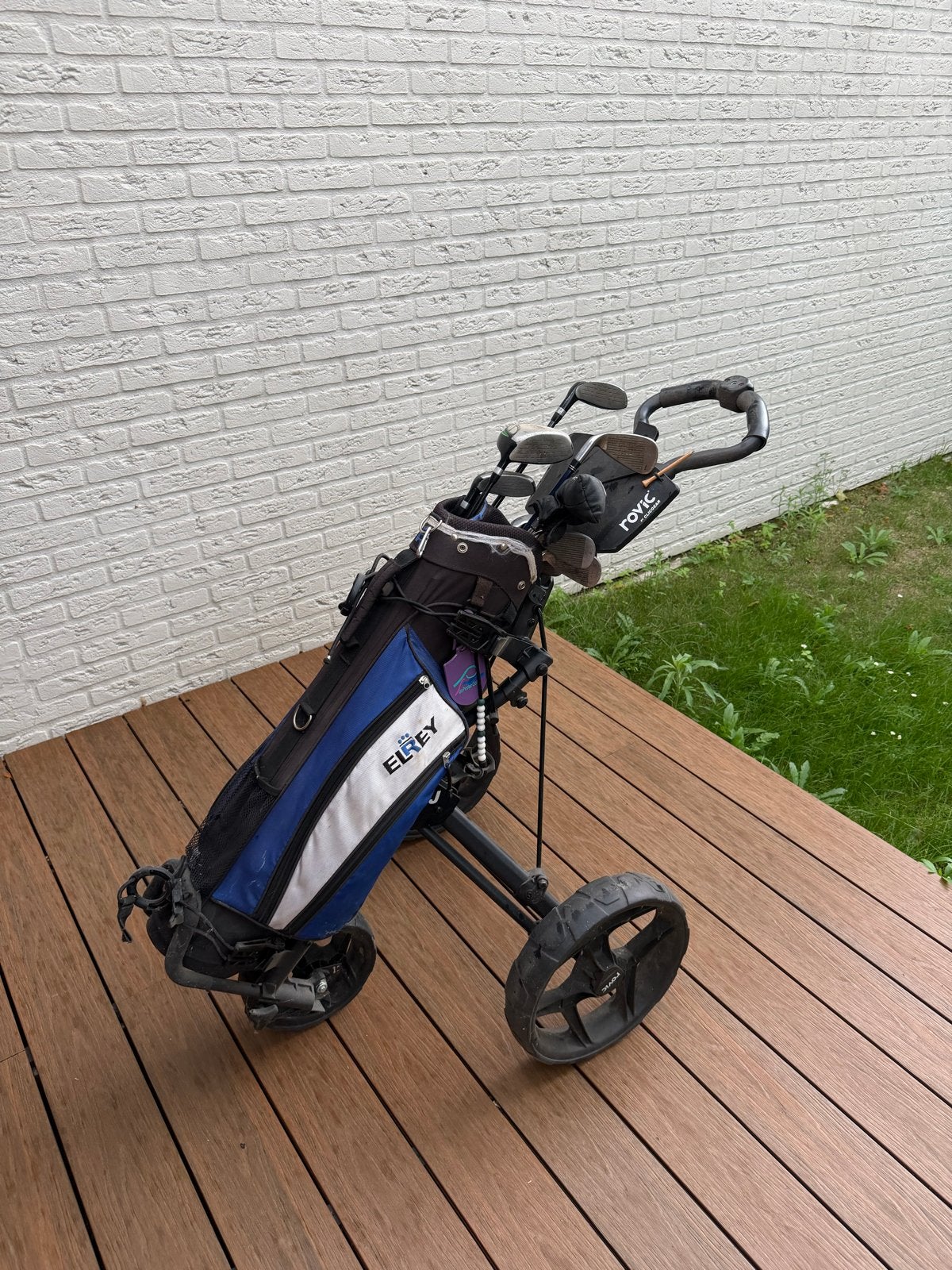 Junior golfset met golftas en trolley, Ophalen, Gebruikt, Set, Overige merken