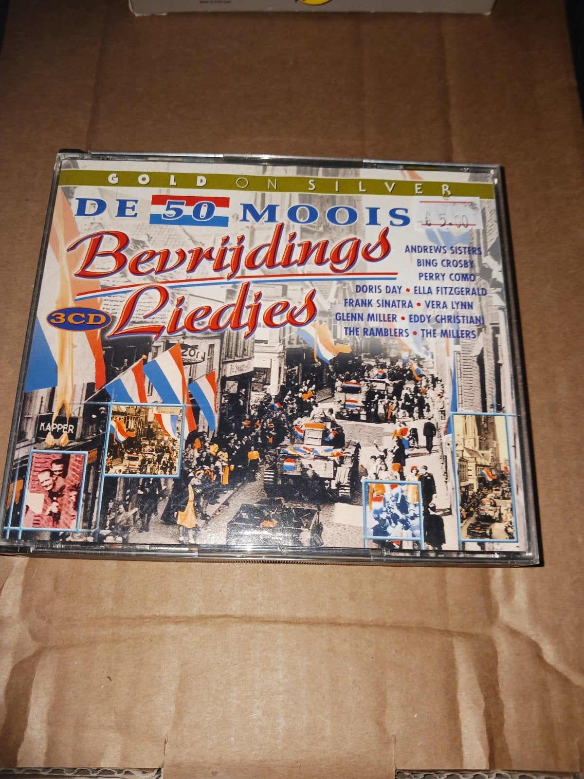 De 50 Mooiste Bevrijdingsliedjes - Gold On Silver 3CD, Ophalen of Verzenden, Gebruikt, Pop, Boxset