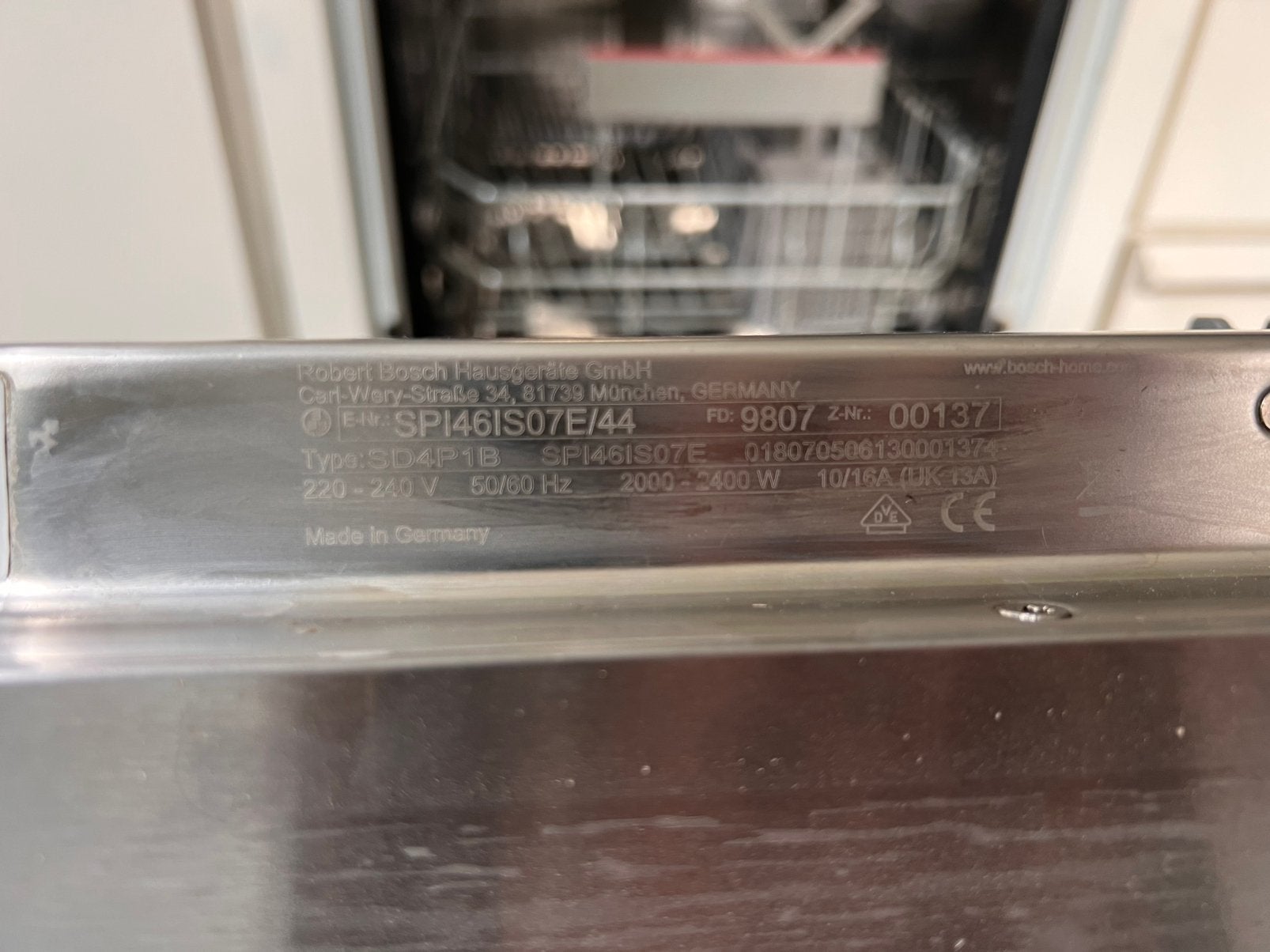 Bosch sd4p1b inbouw vaatwasser 45 cm, Ophalen, Minder dan 85 cm, Zo goed als nieuw, Inbouw