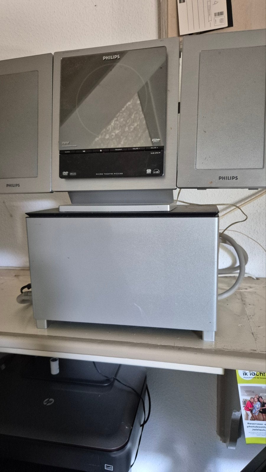 Philips MCD288/12 Micro Theatre met Subwoofer, Ophalen, Philips, Gebruikt, Microset
