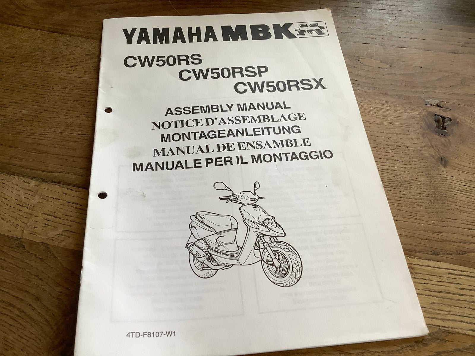 Yamaha MBK CW50RS Scooter Montagehandleiding (1996) (7), Fietsen en Brommers, Verzenden, Nieuw