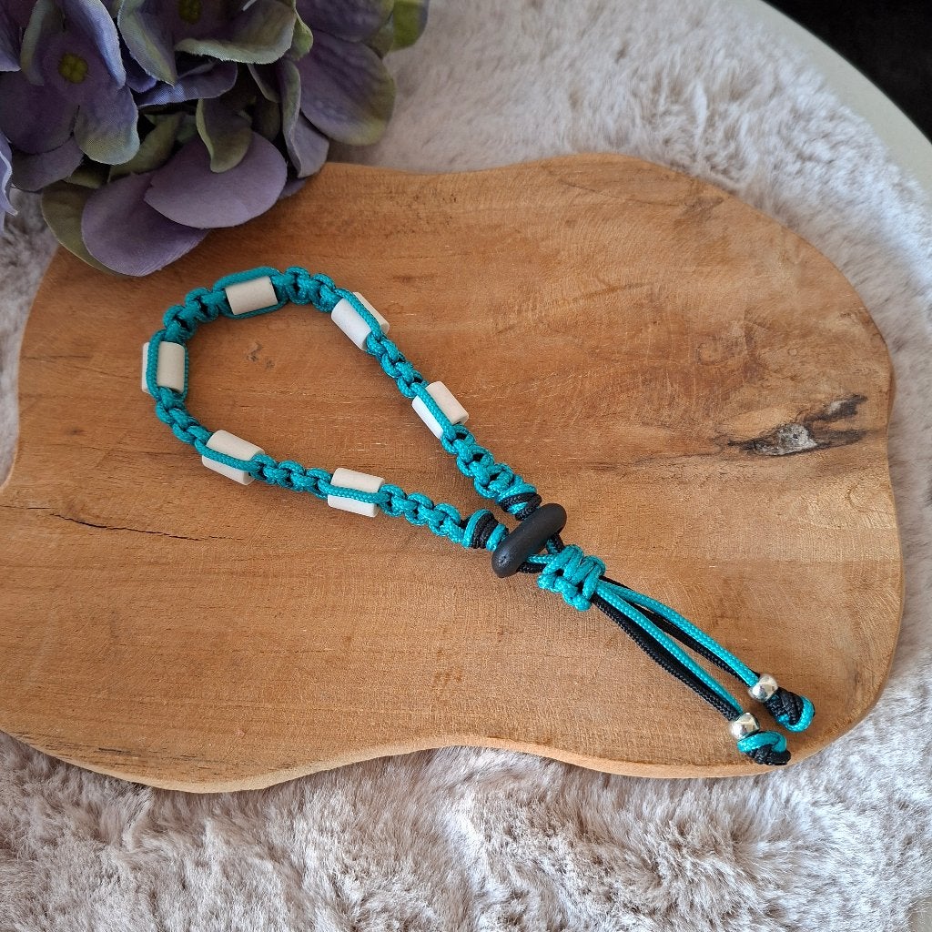 Natuurlijke anti-tekenband aquamarine 21cm, Overige merken, Nieuw, Ophalen of Verzenden, By DaisS