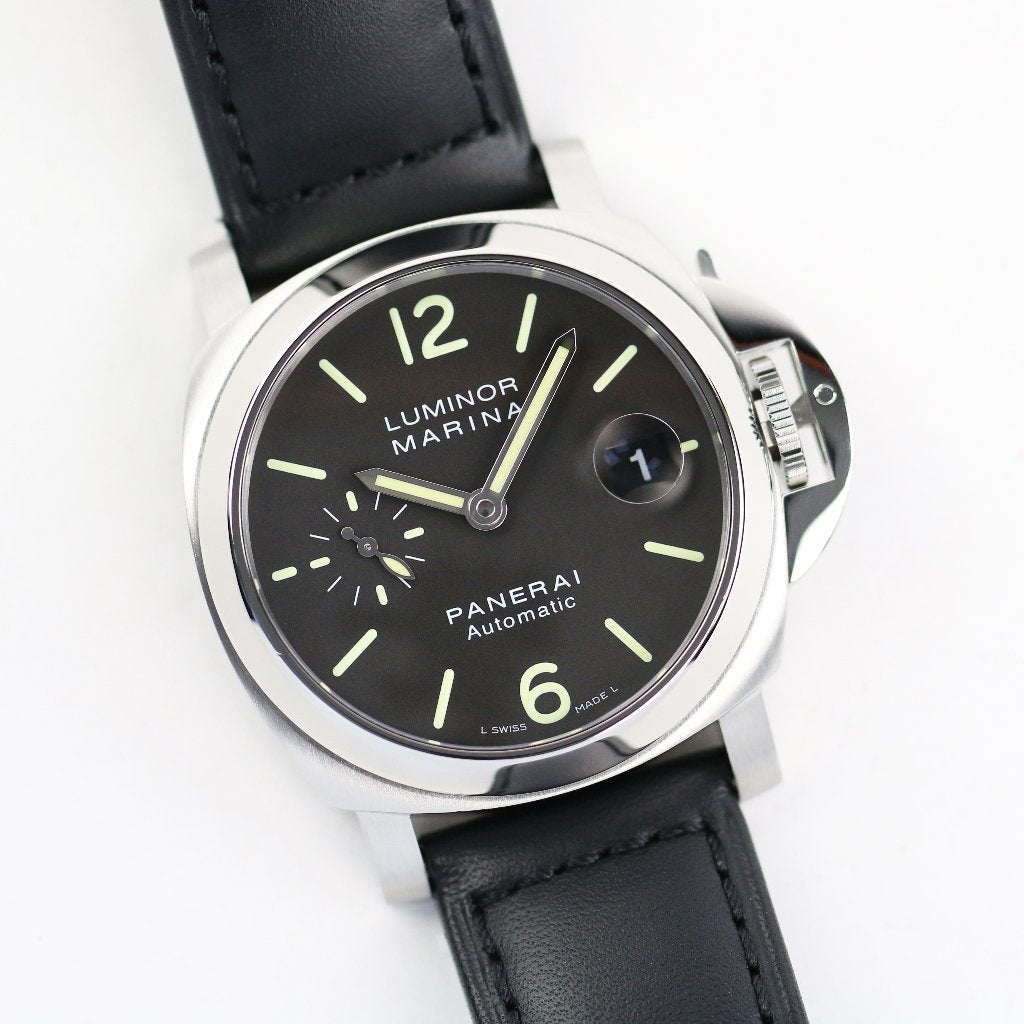 Panerai Luminor Marina 40 (Zeer goed/ 2012), Ophalen of Verzenden, Zo goed als nieuw, Leer, Overige merken