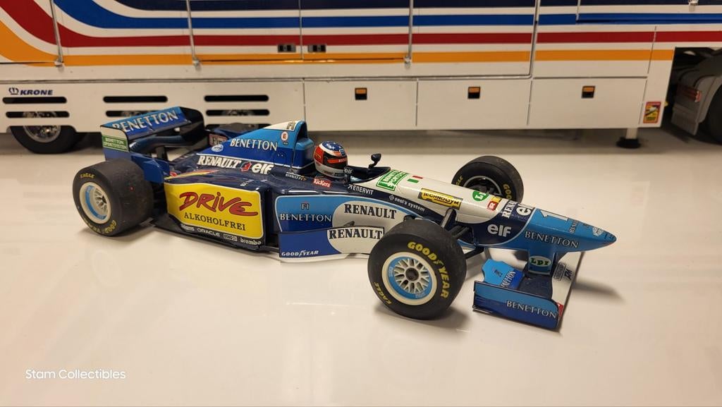 Minichamps Benetton Renault B195 Michael Schumacher Winner, Hobby en Vrije tijd, Modelauto's | 1:18, Gebruikt, Auto, Ophalen of Verzenden