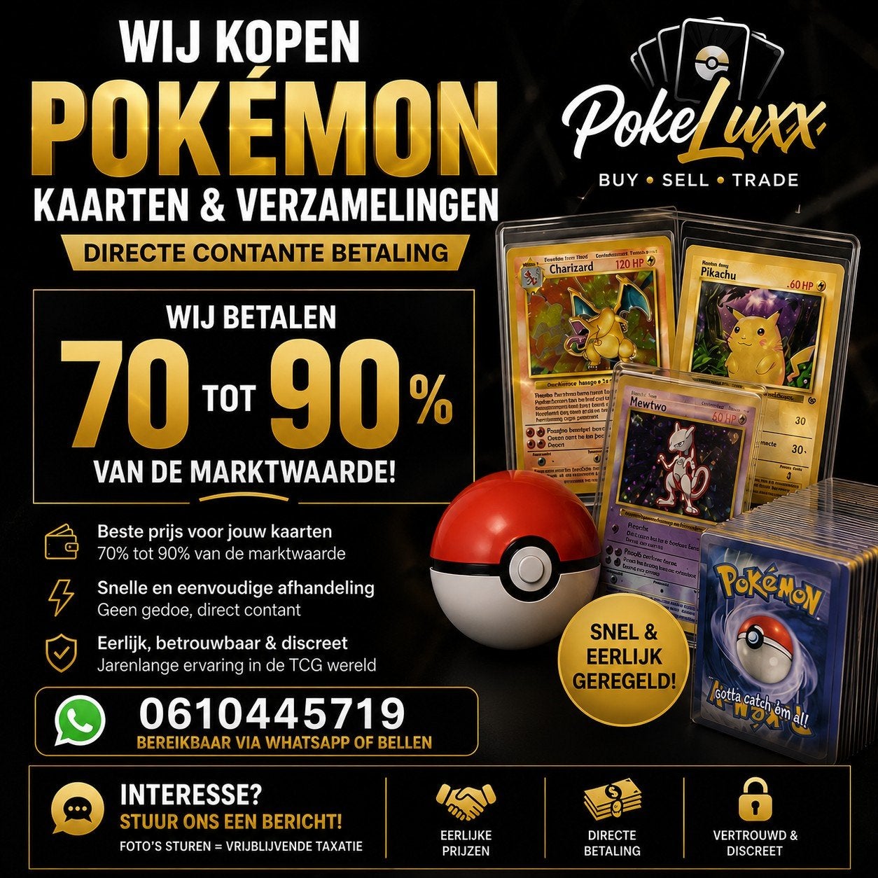 Wij kopen Pokémon kaarten & verzamelingen - Direct contant, Ophalen