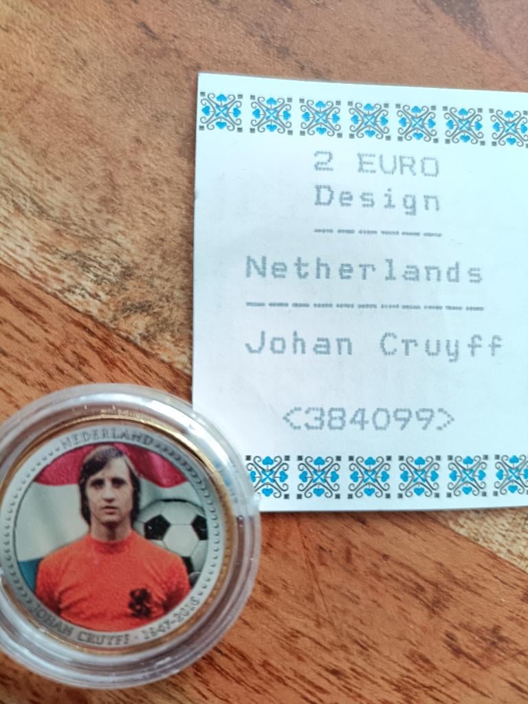 Te koop Johan Cruijff munt, Postzegels en Munten, Munten | Nederland, Ophalen of Verzenden, Vóór koninkrijk, Euro's, Losse munt