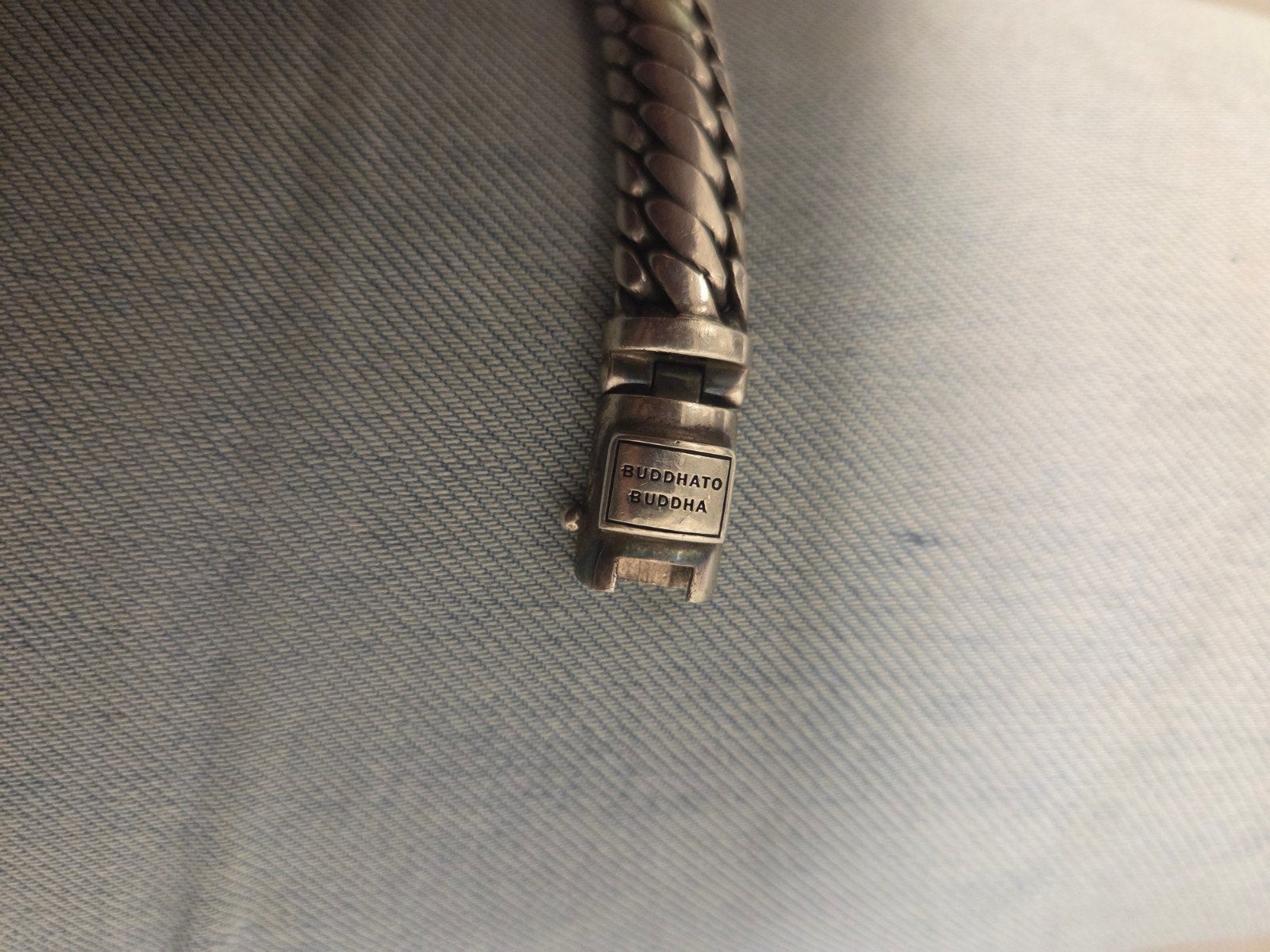 Buddha to Buddha armband 21 cm, Ophalen, Zo goed als nieuw, Zilver, Zilver