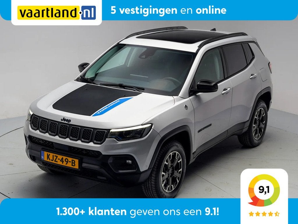 Jeep Compass 4xe 240 Plug-in Hybrid Trailhawk [ Panorama Nav, Auto's, Automaat, 4 cilinders, Bedrijf, Hybride Elektrisch/Benzine