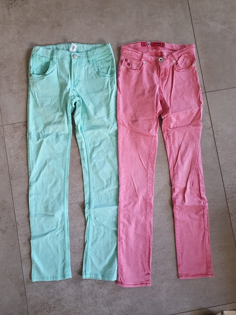Twee mooie skinny jeans voor meisje mt 152, Broek, Meisje, Ophalen of Verzenden, Zo goed als nieuw