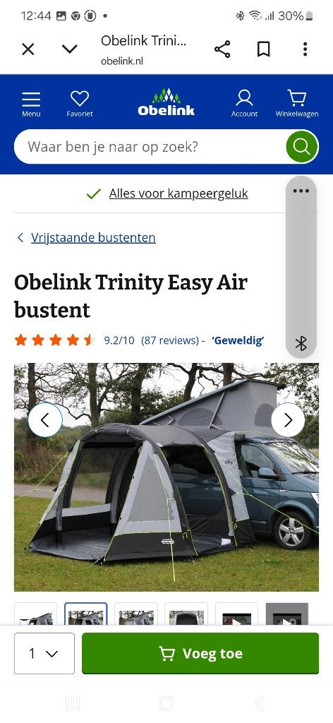 Een bustent, Ophalen, Tot en met 2
