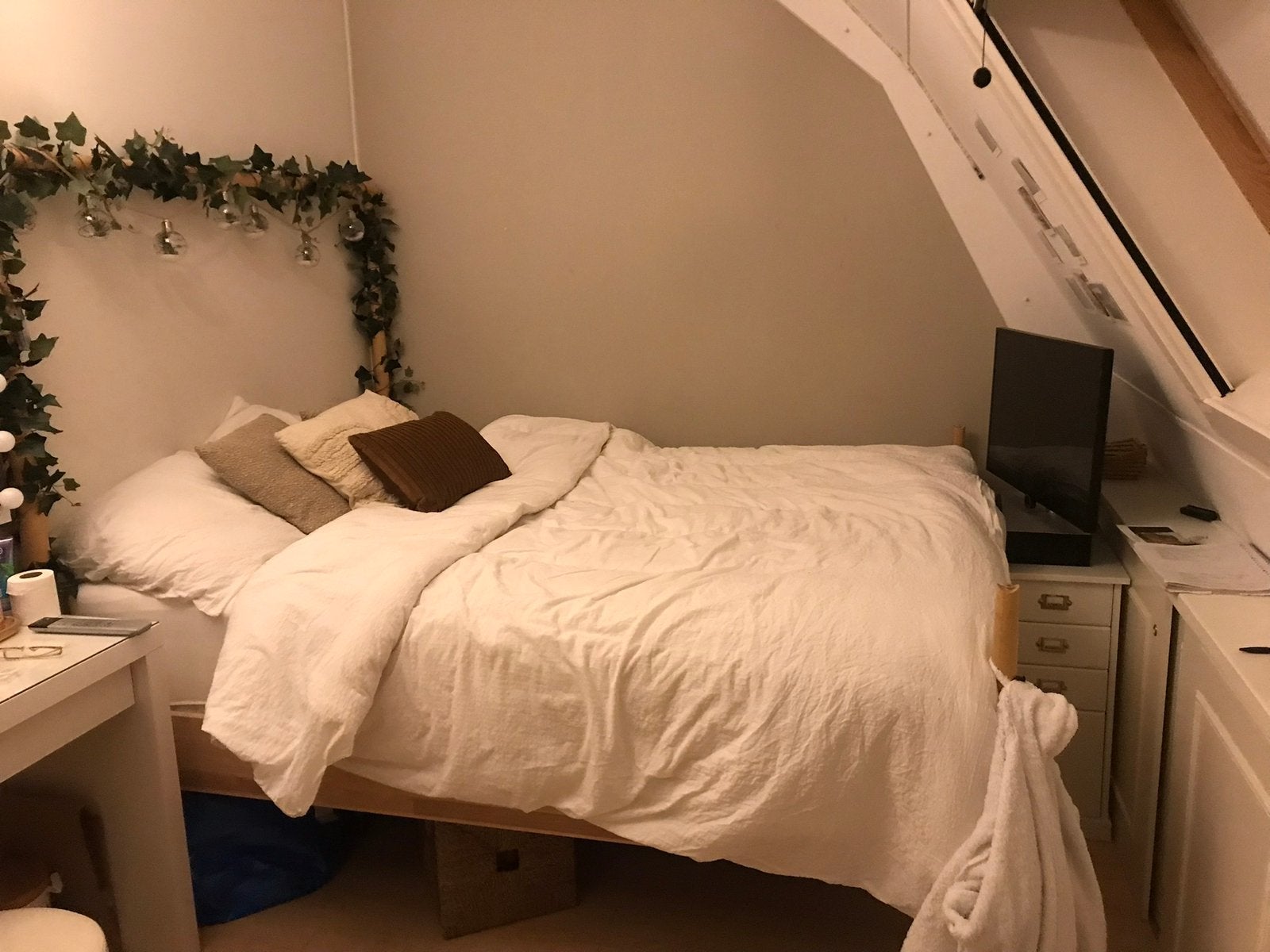 Ikea GJÖRA bed exclusief lattenbodem 160 x 200 goede staat, Huis en Inrichting, Ophalen, Tweepersoons, Scandinavisch, 160 cm